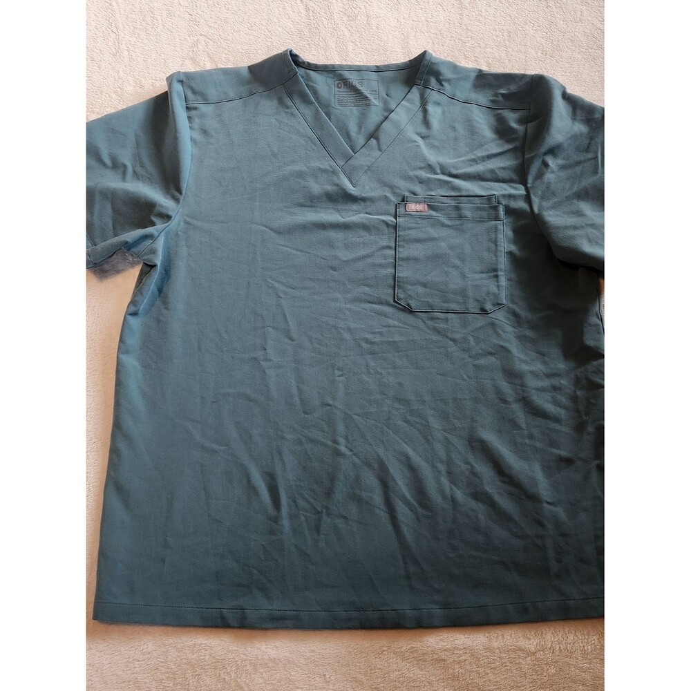 FIGS Leon Three Pocket Scrub Top In Hydragreen (PO# 4994) Size XXL